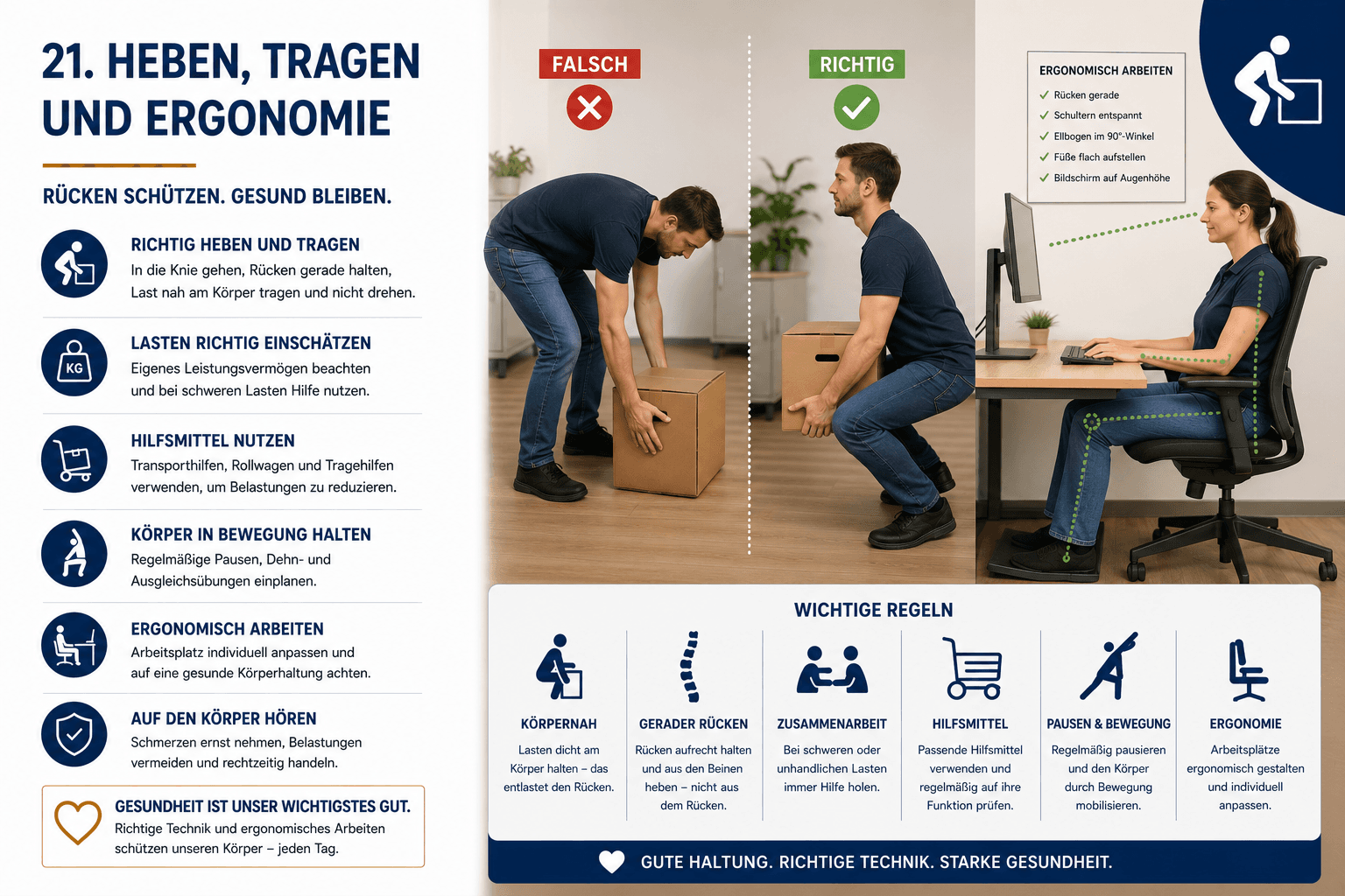 Gefährdungsbeurteilung „Heben, Tragen und Ergonomie“ – Muster (Word-Vorlage)